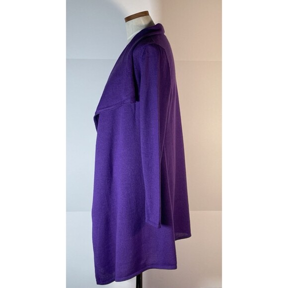 Alpaca International Purple Open Front  Cardigan One Size Peru Sweater Baby Alpa - Picture 6 of 14